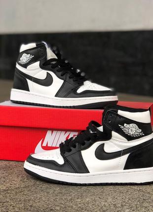 Кроссовки высокие nike jordan 1 retro black/white