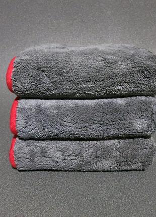 Двосторонній плюшевий рушник 40*40см 1200gsm для сушіння кузова автомобіля авторушник з плюшу