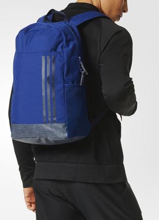 Рюкзак adidas classic 3 stripes navy backpack оригінал міської8 фото