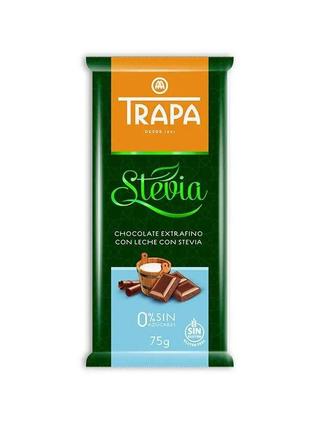 Шоколад 75г trapa stevia молочний без глютена 023721