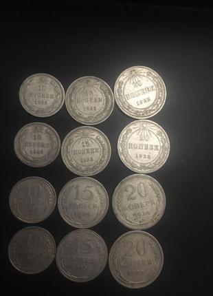 Колекція срібних монет 1922-1925г2 фото