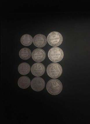 Колекція срібних монет 1922-1925г3 фото