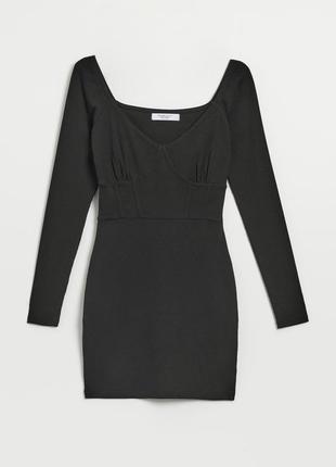Черное платье, трикотажное