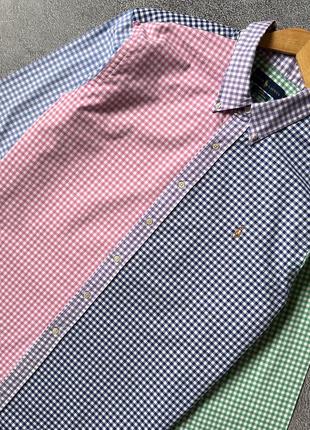 Мужская яркая в клетку рубашка с длинным рукавом polo ralph lauren большого размера xxl 3xl стан как новая3 фото