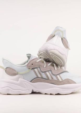 Adidas ozweego white and beige5 фото