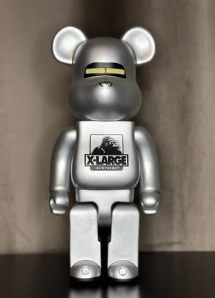 Колекційна іграшка bearbrick x-large(срібний 28см (подарунок)