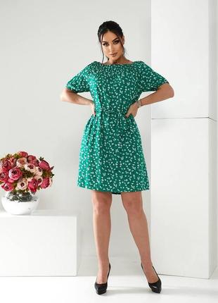 Жіноче легке літнє коротке плаття з тканини штапель розміри 48-625 фото
