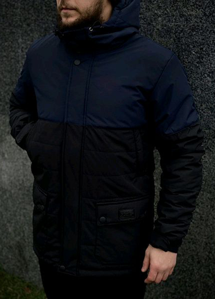 Демісезонна куртка waterproof intruder (синій, чорний)2 фото