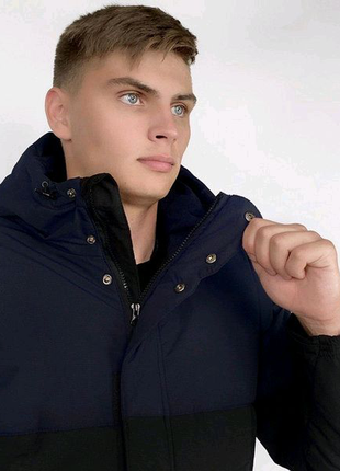 Демісезонна куртка waterproof intruder (синій, чорний)5 фото