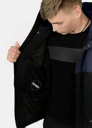 Демісезонна куртка waterproof intruder (синій, чорний)7 фото