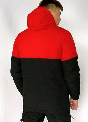 Демісезонна куртка waterproof intruder (червоно - чорний)2 фото