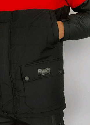 Демісезонна куртка waterproof intruder (червоно - чорний)3 фото