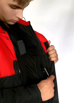 Демісезонна куртка waterproof intruder (червоно - чорний)4 фото