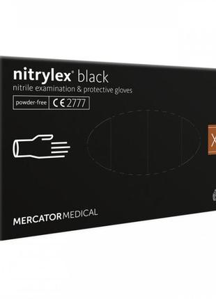 Рукавички нітрилові nitrylex black mercator medical xl (100 шт)