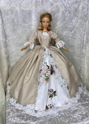 Одяг для ляльки барбі, бальне плаття1 фото