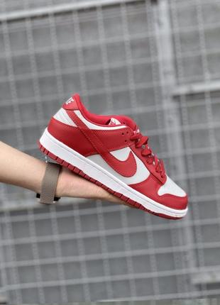 Nike sb dunk red&white1 фото