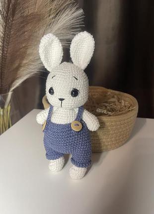 Амігурумі, в'язаний зайчик, іграшка для малюка, hand made