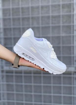 Nike air max 90 white1 фото