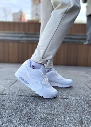 Nike air max 90 white5 фото