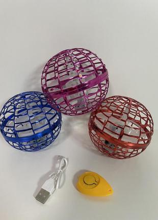 Летающий шар-бумеранг, rgb игрушка, 10 см, 3 цвета, на аккумуляторах