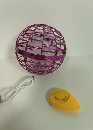 Летюча куля-бумеранг, rgb іграшка, 10 см, 3 кольори, на акумуляторах4 фото