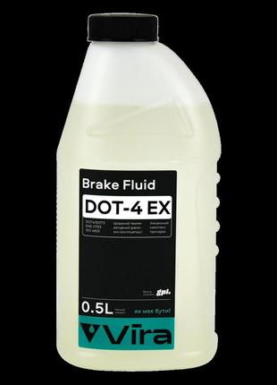 Гальмівна рідина brake fluid dot-4 ex 0,5 л (vi1201) vira