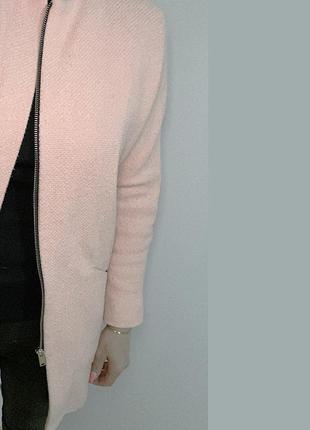 Xs-s zara кардиган бавовна демісезонне пальто пудрове кольору персик5 фото