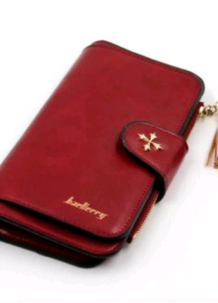 Клатч портмоне кошелёк женский; цвет :красный1 фото