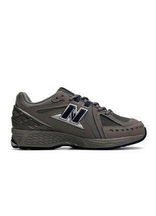 Мужские кроссовки нубук сетка new balance 1906r gray navy, кеды нью беланс весна лето мужская обувь8 фото