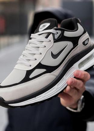 Nike air max grey black1 фото