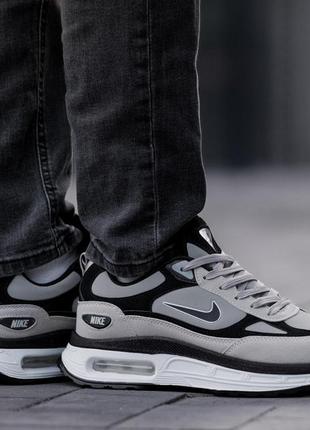 Nike air max grey black6 фото