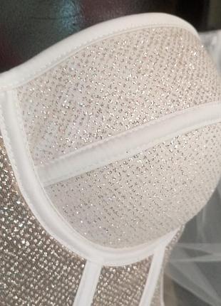 Роскошное платье - корсет на свадьбу, роспись