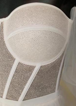 Роскошное платье - корсет на свадьбу, роспись