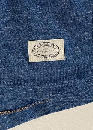 S-m-l оверсайз синий лонгслив кофта футболка с рукавом белый принт женский8 фото