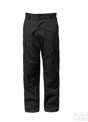 Тактичні штани rothco fit zipper fly bdu pants black1 фото