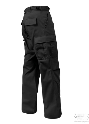 Тактичні штани rothco fit zipper fly bdu pants black2 фото