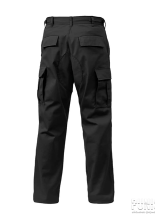Тактичні штани rothco fit zipper fly bdu pants black3 фото