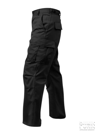 Тактичні штани rothco fit zipper fly bdu pants black4 фото