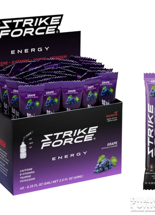 Енергетичний напій strike force energy grape1 фото