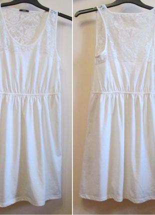 Распродажа красивое белое платье кружево размер м-l