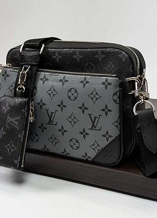 Кожаная сумка в стиле louis vuitton