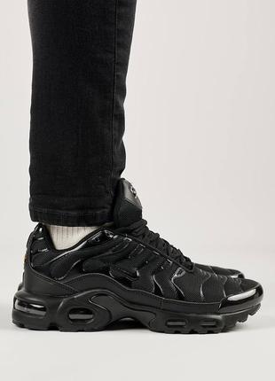 Мужские красовки nike air max plus all black5 фото