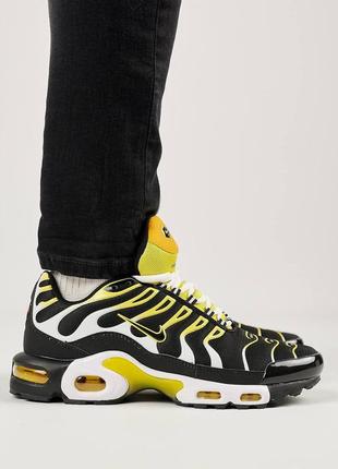 Мудские красовки nike air max plus black yellow white5 фото