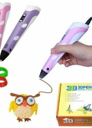 3д-ручка 3d ручка 3d pen 2 з led-дисплеєм для малювання творчіше.3 фото