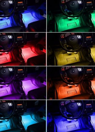 Автомобильная светодиодная декоративная подсветка rgb6 фото