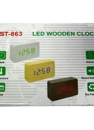 Настольные часы vst 863-5 / часы с led экраном / часы-будильник2 фото