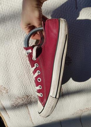 Бордовые кеды конверс converse4 фото