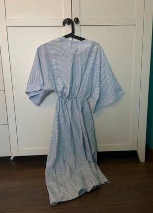 Сукня-кімоно на резинці в полоску2 фото