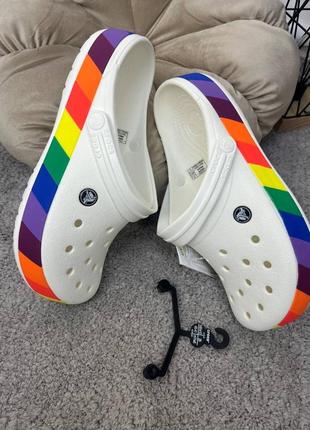 Жіночі крокси сабо crocband rainbow crocs crocband clog1 фото