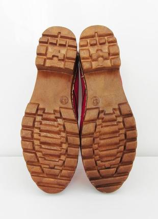Красные женские дерби, туфли, оксфорды, ботинки.8 фото